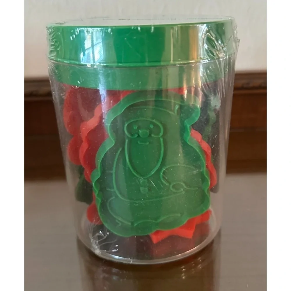 Vintage 1990s Kitchen World Christmas Jar Cookie Cutter‎ Set of 10